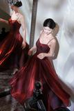 Red Tea Length Straps Sweetheart Homecoming Dress, Short Formal Dress HZ0509