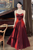 Red Tea Length Straps Sweetheart Homecoming Dress, Short Formal Dress HZ0509