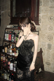 Gothic Satin and Lace Mermaid Prom Dress, Sweetheart Party Dress HZ0509