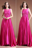 Long Satin Lace Beaded Cap Sleeves Prom Dresses HZ0509