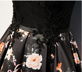 A Line Long Floral Printed Prom Dress,Formal Evening Dress HZ0509
