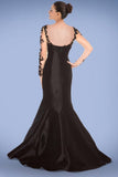 Long Sleeves Lace Mermaid Sheath Prom Dresses HZ0509