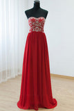 Waist Red Backless Sexy Long Prom Evening Dress HZ0509