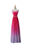 Ombre Chiffon Long Beaded Prom\Evening Dresses HZ0509