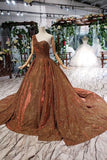 One Shoulder Lace Up Back Sequins Beads Prom Dresses HZ0509