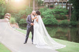 Lace Edge Cathedral Tulle Ivory Wedding Veil HZ0509