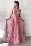 Sweetheart Long Pink Stunning Prom Dress HZ0509