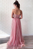 Sweetheart Long Pink Stunning Prom Dress HZ0509