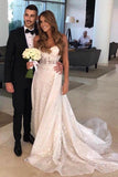Sweetheart Lace Cheap Wedding Dress with Appliques HZ0509