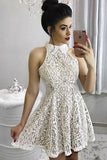 Lace Short Homecoming Dress, Sweet 16 Dresses HZ0509