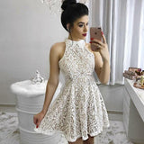 Lace Short Homecoming Dress, Sweet 16 Dresses HZ0509