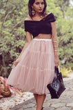 Piece Black And Pink Cheap Short A Line Tulle Homecoming Dress HZ0509