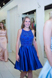 Blue Short Prom Dress, Homecoming Dress For Graduation Party HZ0509