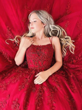 A-Line Round Neck Yellow Tulle Lace Prom Dresses Formal Dresses HZ0509