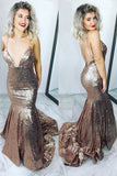Mermaid Sparkly Straps Prom Dresses, Sequin Party Dress HZ0509