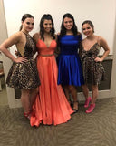 Arrival Mini Leopard Print, Homecoming Dress, Sleeveless Short Prom Dress HZ0509