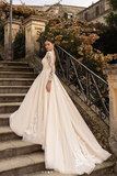 Long Sleeved Wedding Dresses, Lace Wedding Gown for Sale, Boho Bridal Gown HZ0509