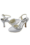 Strap Beading High Heel White Comfy Satin Party Shoes HZ0509