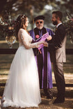 V-neck Long Sleeve Top Lace Long Cheap Wedding Dresses HZ0509