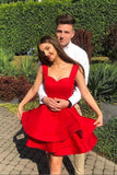 Red Sweetheart Short Prom Dress,Homecoming Dress HZ0509