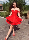 Red Sweetheart Short Prom Dress,Homecoming Dress HZ0509