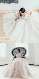 Sweetheart Lace Appliques Long Ball Gown Wedding Dresses HZ0509