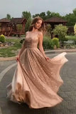A-line Sequins Prom Dresses 2025 Fashion Evening Dresses HZ0509