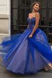 Royal Blue Prom Dresses Sweetheart Ball Gowns HZ0509
