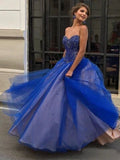 Royal Blue Prom Dresses Sweetheart Ball Gowns HZ0509