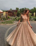 A-line Sequins Prom Dresses 2025 Fashion Evening Dresses HZ0509
