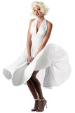 Line Sexy White Halter Sleeveless Knee Length Homecoming Dress HZ0509