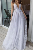 Deep V Neck Beach Wedding Dresses Spahetti Straps Lace Bridal Dresses HZ0509