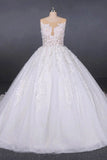 Appliques Tulle Ball Gown Princess Wedding Dress, Bridal Gown HZ0509
