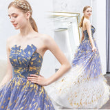 Arrival A Line Strapless Long Prom Dress Formal Evening Dresses HZ0509