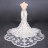Spaghetti Straps Beading Wedding Dress, Elegant Appliques Bridal Dresses HZ0509