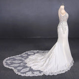Spaghetti Straps Beading Wedding Dress, Elegant Appliques Bridal Dresses HZ0509