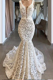 V neck Ivory Lace Long Prom Dresses Evening Dresses HZ0509