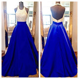 Blue Prom Dresses, Long A Line Cheap Evening Dress HZ0509
