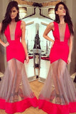Long Mermaid Unique Prom Dress,Formal Evening Dresses HZ0509