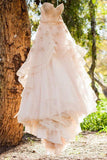 A Line Sweetheart Flower Chic Bridal Gown, Princess Wedding Dress HZ0509