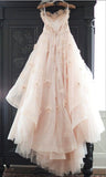 A Line Sweetheart Flower Chic Bridal Gown, Princess Wedding Dress HZ0509