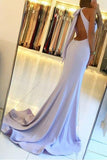 Backless Mermaid Prom Dresses with Split,Simple Teens Party Dresses HZ0509