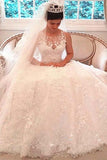 Shinny Lace Button A-Line Wedding Dresses With Trailing HZ0509