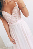 A-Line Long Evening Dress, Lace Top Charming Prom Dresses HZ0509