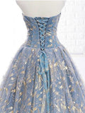 and Gold Lace Ball Gown Prom Dresses, Sweet 16 Princess Quinceanera Dress HZ0509