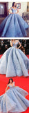 Lace Off The Shoulder Ball Gown Quinceanera Dresses,Princess Prom Dress HZ0509