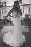 Strap Lace Top Mermaid Backless Beach Wedding Dress HZ0509