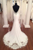 Strap Lace Top Mermaid Backless Beach Wedding Dress HZ0509