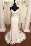 Strap Lace Top Mermaid Backless Beach Wedding Dress HZ0509