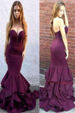 Sweetheart Strapless Mermaid Teens Prom Dresses, Evening Dresses for Women HZ0509